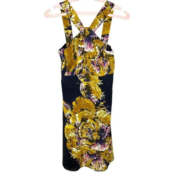 The Limited Halter Purple Floral Knee Length Sleeveless Shift Dress Sz. 6 - Picture 1 of 15